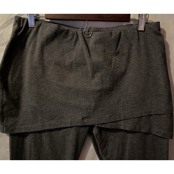 CABI M' Charcoal Gray Skirted Knit Leggings Athleisure Women's Size L - Picture 3 of 6